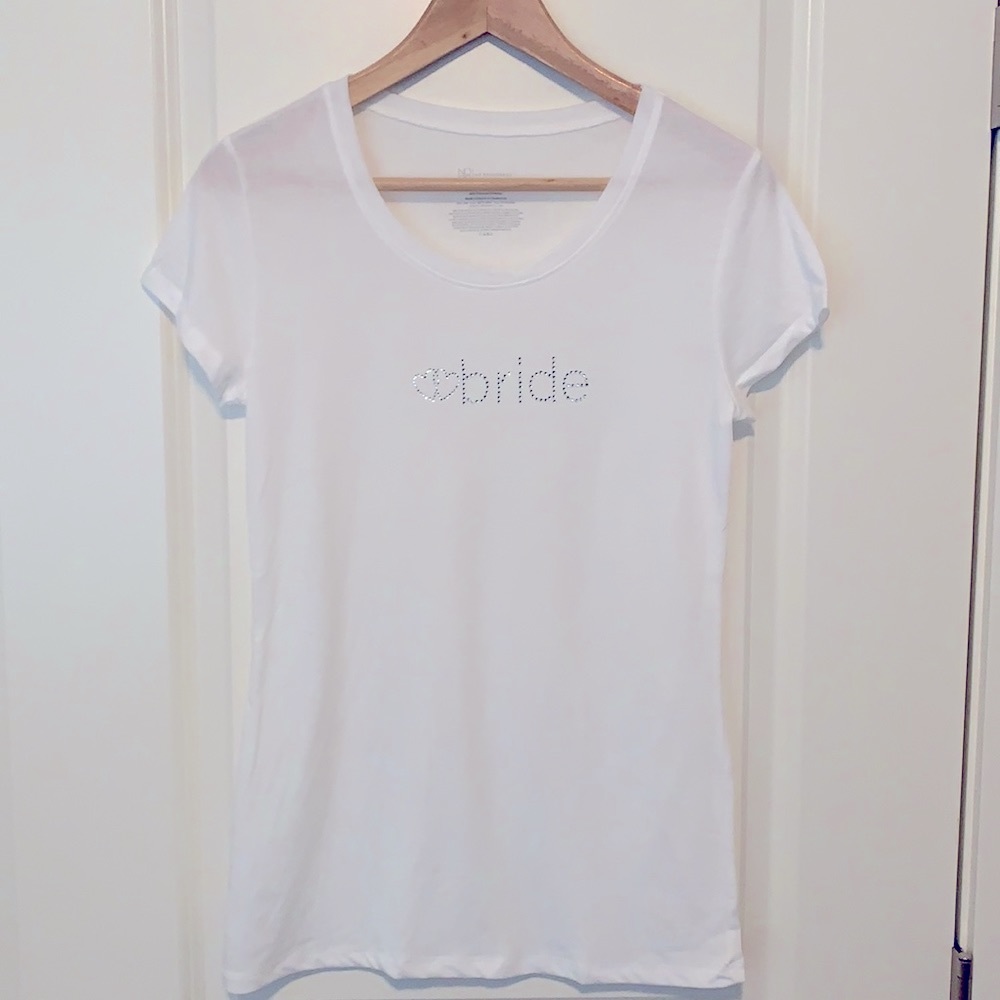 New White Bride Short Sleeve Tee - M